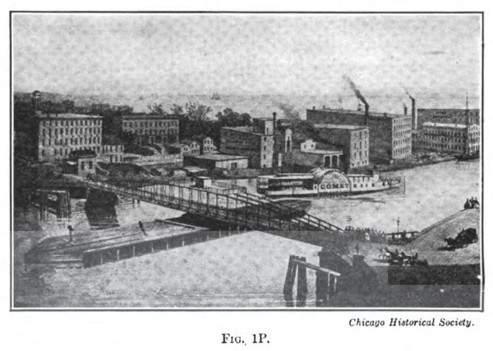 Rush Street Bridge, 1856, Hovey Moveable Bridges